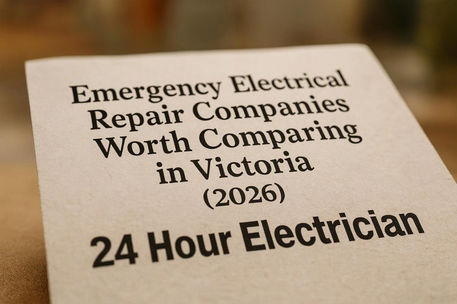 Emergency Electrical Repair Companies Worth Comparing in Victoria (2026)
