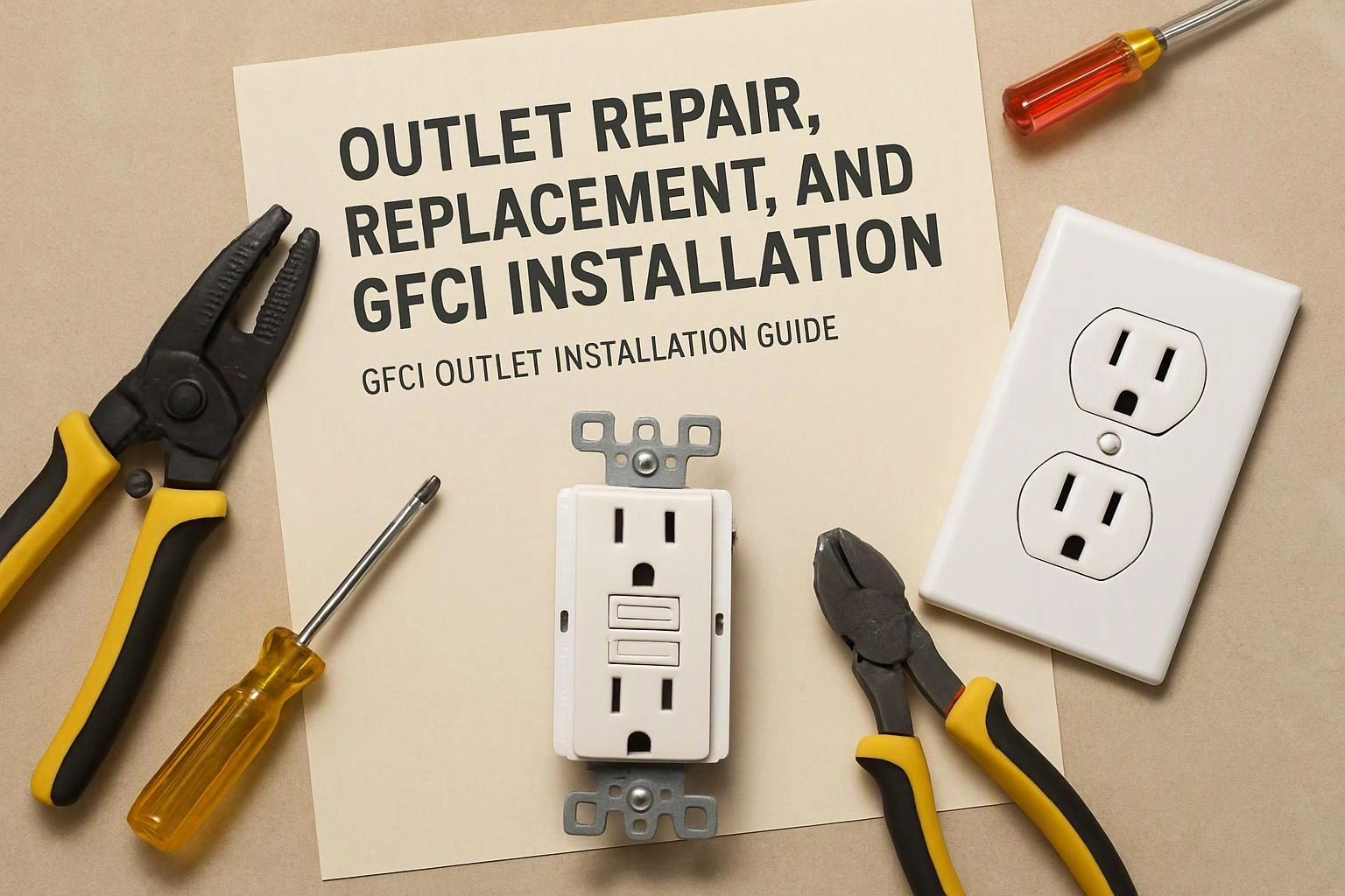 Outlet Repair, Replacement, and GFCI Installation
